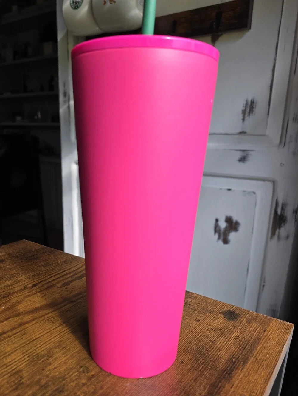 Starbucks 24oz Hot Pink Soft Touch Matte Siren Cold Cup Tumbler‎